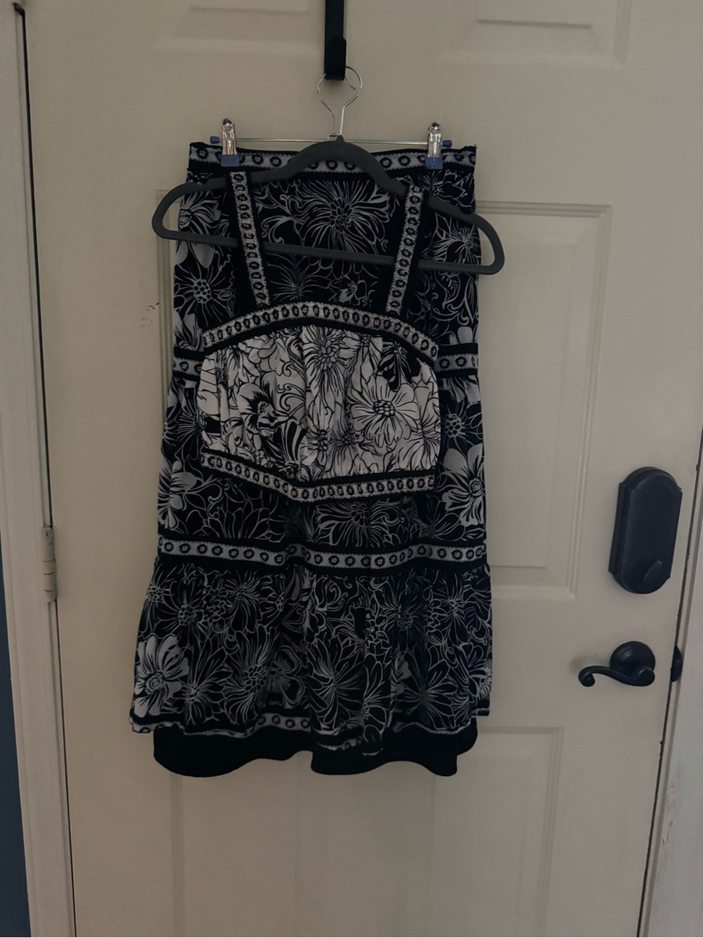Black and White Floral Two Piece Set